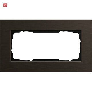 GIR1002127 / Abdeckrahmen 2f o.M. Gira Esprit Alum.Braun / EAN 4010337109136