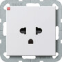 GIR284003 / Steckd. Schutz EURO-US 16 A System 55 Reinweiß / EAN 4010337840039