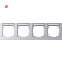 GIR109425 / Abdeckrahmen 4f waager. BSF Gira E2 F Alu /...