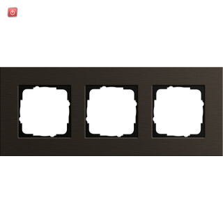 GIR213127 / Abdeckrahmen 3f Gira Esprit Alum.Braun / EAN 4010337109099