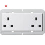 GIR278203 / 2f-Steckd. BS 13 A SH System 55 BS 80 Reinweiß / EAN 4010337079736