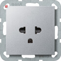 GIR284026 / Steckd. Schutz EURO-US 16 A System 55 F Alu /...