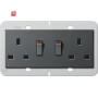 GIR278328 / 2f-Steckd. BS 13 A gesch. + SH System 55 BS 80 Anthrazit / EAN 4010337079828