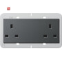GIR278228 / 2f-Steckd. BS 13 A SH System 55 BS 80 Anthrazit / EAN 4010337079750