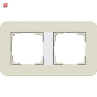 GIR212417 / Abdeckrahmen 2f Gira E3 Sand/Reinweiß / EAN 4010337024521