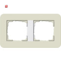 GIR212417 / Abdeckrahmen 2f Gira E3 Sand/Reinweiß /...