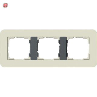 GIR213427 / Abdeckrahmen 3f Gira E3 Sand/Anthrazit / EAN 4010337024590