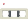 GIR213427 / Abdeckrahmen 3f Gira E3 Sand/Anthrazit / EAN 4010337024590