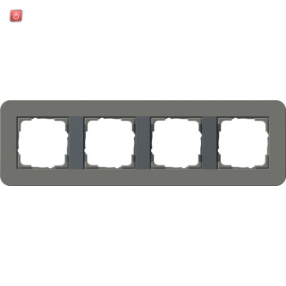 GIR214423 / Abdeckrahmen 4f Gira E3 Dklgrau/Anthrazit / EAN 4010337024118