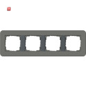 GIR214423 / Abdeckrahmen 4f Gira E3 Dklgrau/Anthrazit /...