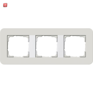 GIR213411 / Abdeckrahmen 3f Gira E3 Hellgrau/Reinweiß / EAN 4010337023791