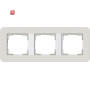 GIR213411 / Abdeckrahmen 3f Gira E3 Hellgrau/Reinweiß / EAN 4010337023791