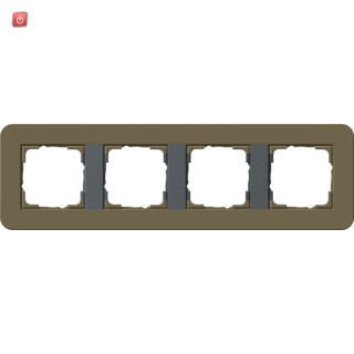GIR214426 / Abdeckrahmen 4f Gira E3 Umbra/Anthrazit / EAN 4010337024484