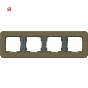 GIR214426 / Abdeckrahmen 4f Gira E3 Umbra/Anthrazit / EAN...