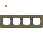 GIR214426 / Abdeckrahmen 4f Gira E3 Umbra/Anthrazit / EAN 4010337024484