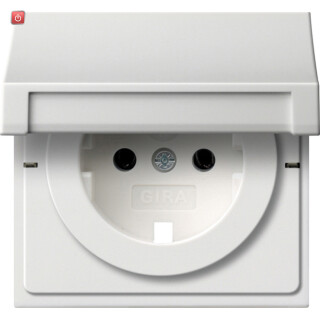 GIR1442112 / Abd. SCHUKO KD + SH Flächenschalter Reinweiß / EAN 4010337026426