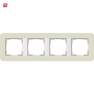 GIR214417 / Abdeckrahmen 4f Gira E3 Sand/Reinweiß / EAN 4010337024545