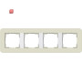 GIR214417 / Abdeckrahmen 4f Gira E3 Sand/Reinweiß / EAN 4010337024545