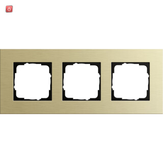 GIR213217 / Abdeckrahmen 3f Gira Esprit Alum.Hellgold / EAN 4010337015734