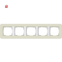 GIR215417 / Abdeckrahmen 5f Gira E3 Sand/Reinweiß /...