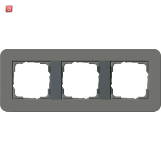 GIR213423 / Abdeckrahmen 3f Gira E3 Dklgrau/Anthrazit / EAN 4010337024101