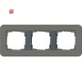 GIR213423 / Abdeckrahmen 3f Gira E3 Dklgrau/Anthrazit / EAN 4010337024101