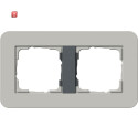 GIR212422 / Abdeckrahmen 2f Gira E3 Grau/Anthrazit / EAN...