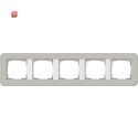 GIR215412 / Abdeckrahmen 5f Gira E3 Grau/Reinweiß /...