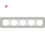 GIR215412 / Abdeckrahmen 5f Gira E3 Grau/Reinweiß / EAN 4010337023937