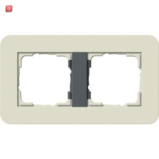 GIR212427 / Abdeckrahmen 2f Gira E3 Sand/Anthrazit / EAN 4010337024583