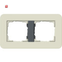 GIR212427 / Abdeckrahmen 2f Gira E3 Sand/Anthrazit / EAN...