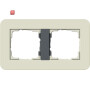 GIR212427 / Abdeckrahmen 2f Gira E3 Sand/Anthrazit / EAN 4010337024583