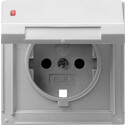 GIR144265 / Abd. SCHUKO KD + SH Gira TX_44 (WG UP) F Alu...