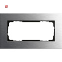 GIR1002219 / Abdeckrahmen 2f o.M. Gira Esprit Edelstahl /...