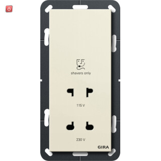 GIR282001 / Rasiersteckd. 115 - 230 V System 55 Cremeweiß / EAN 4010337016755