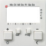 GIR146927 / Abd. RTR 230 V + Uhr System 55 Reinweiß m / EAN 4010337020837