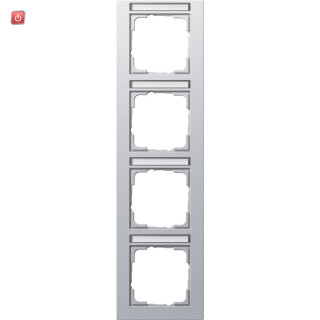GIR111425 / Abdeckrahmen 4f senkr. BSF Gira E2 F Alu / EAN 4010337084303