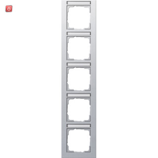 GIR111525 / Abdeckrahmen 5f senkr. BSF Gira E2 F Alu / EAN 4010337084341