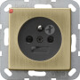 GIR485603 / Steckd. Erdstift + SH System 55 Bronze/Schwarz / EAN 4010337888116