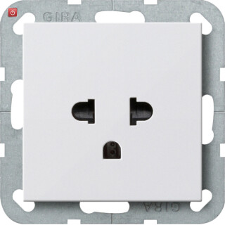 GIR284027 / Steckd. Schutz EURO-US 16 A System 55 Reinweiß m / EAN 4010337840275
