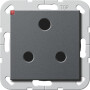 GIR277428 / Steckd. BS Round Pin 15 A SH System 55 Anthrazit / EAN 4010337079231