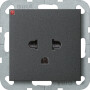 GIR284028 / Steckd. Schutz EURO-US 16 A System 55 Anthrazit / EAN 4010337840282
