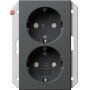 GIR273528 / SCHUKO 2f SH f. UP-Dose 1,5f System 55 Anthrazit / EAN 4010337771364
