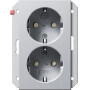 GIR273526 / SCHUKO 2f SH f. UP-Dose 1,5f System 55 F Alu / EAN 4010337000785