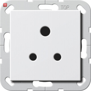GIR277203 / Steckd. BS Round Pin 5 A SH System 55 Reinweiß / EAN 4010337079095