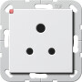 GIR277203 / Steckd. BS Round Pin 5 A SH System 55 Reinweiß / EAN 4010337079095