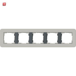 GIR215422 / Abdeckrahmen 5f Gira E3 Grau/Anthrazit / EAN 4010337023999