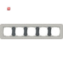 GIR215422 / Abdeckrahmen 5f Gira E3 Grau/Anthrazit / EAN 4010337023999