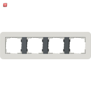 GIR214421 / Abdeckrahmen 4f Gira E3 Hellgrau/Anthrazit / EAN 4010337023869