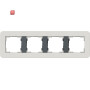 GIR214421 / Abdeckrahmen 4f Gira E3 Hellgrau/Anthrazit / EAN 4010337023869